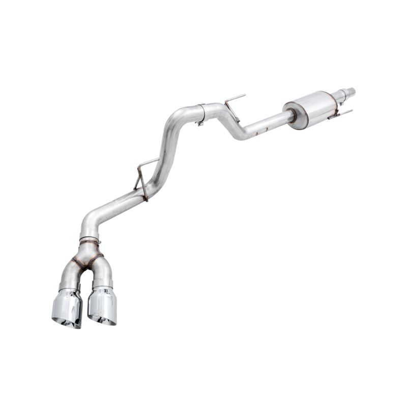 AWE Tuning 0FG Single Exit Performance Exhaust System w/4.5in Chrome Silver Tips - 2015+ Ford F-150