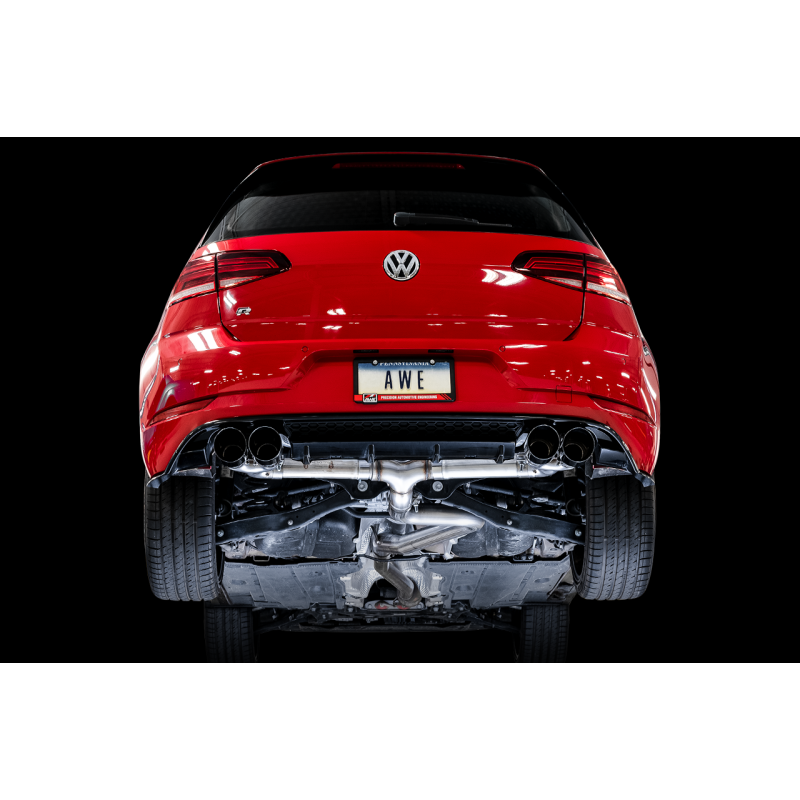 AWE Tuning Track Edition Exhaust w/Diamond Black Tips (102mm) - 15-17 Volkswagen Golf R MK7