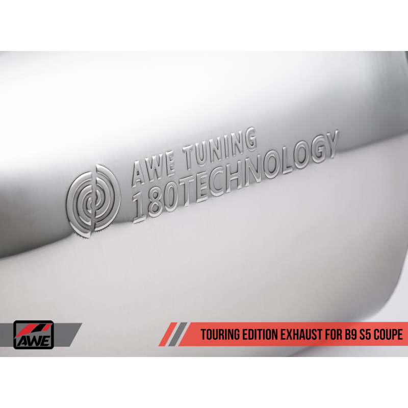 AWE Tuning Audi B9 S5 3.0T Touring Edition Exhaust - Chrome Silver Tips (102mm)