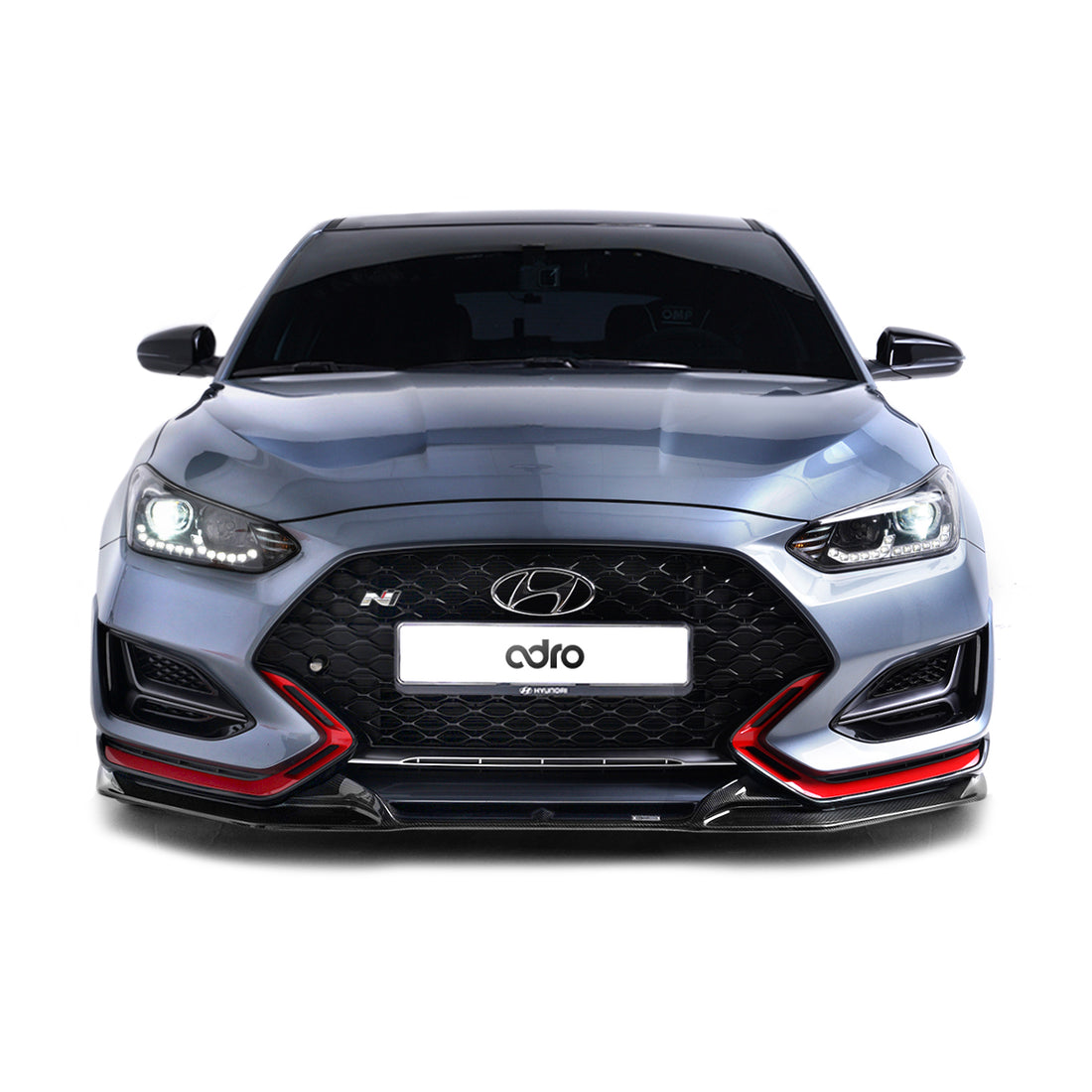ADRO Hyundai Veloster N Carbon Fiber Front Lip V3 (Type B) (2019-2022)