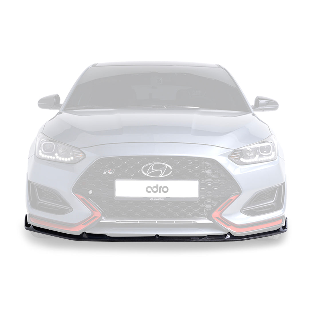 ADRO Hyundai Veloster N Carbon Fiber Front Lip V2 (Type A) (2019-2022)