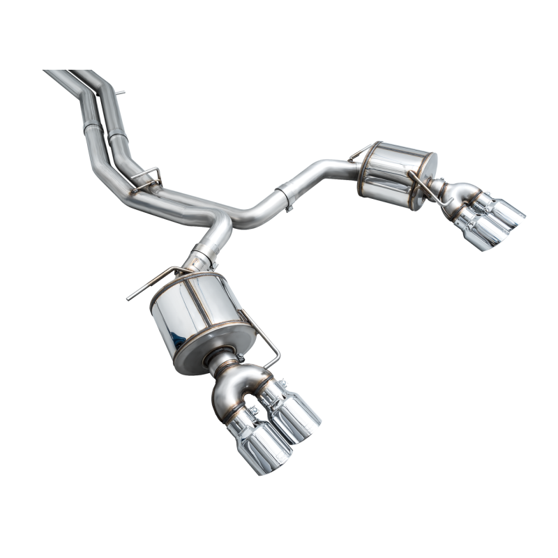 AWE Tuning Touring Edition Exhaust w/Chrome Silver Tips - 19-23 Audi C8 S6/S7 2.9T V6 AWD