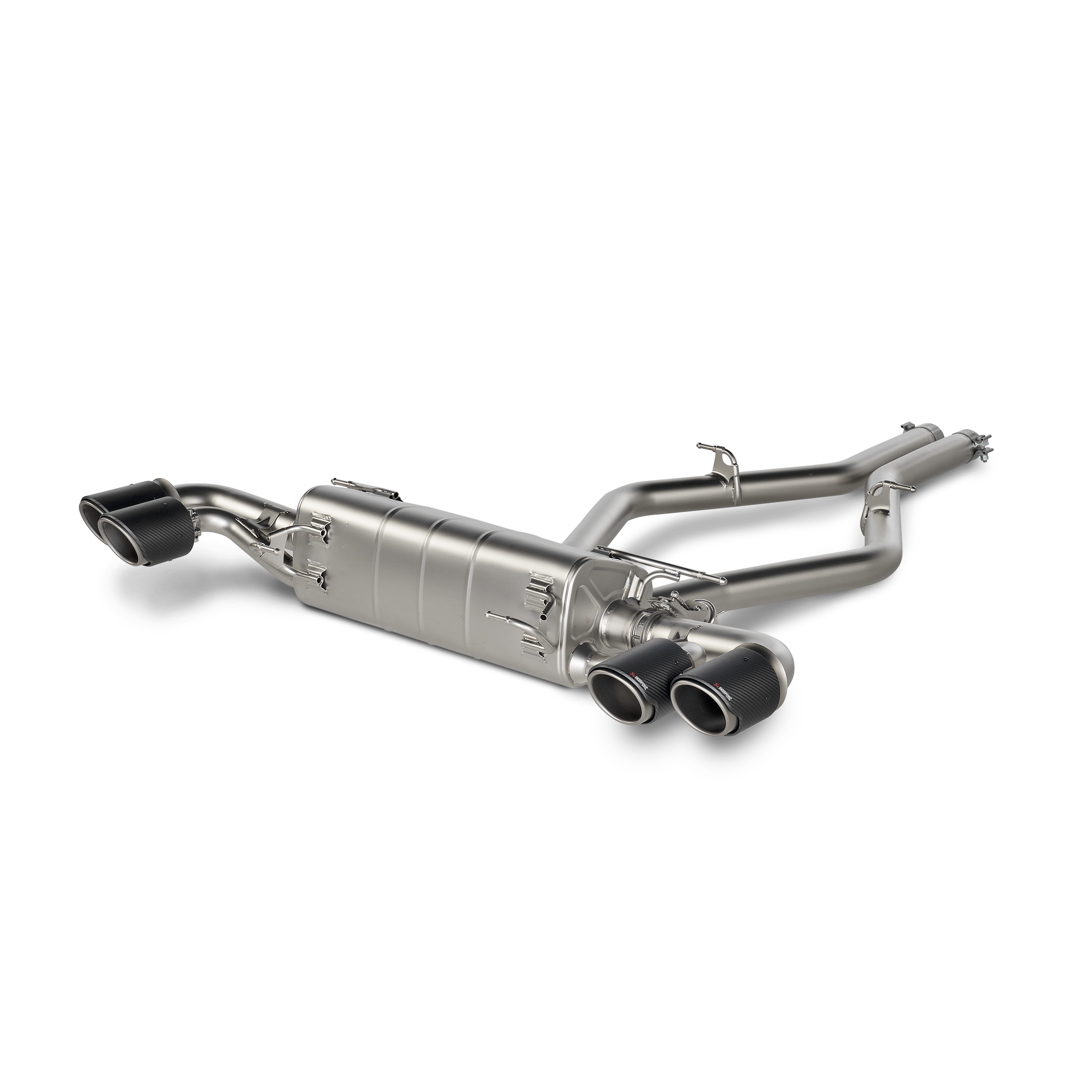 Akrapovič Slip-On Line Exhaust (Titanium) w/Carbon Tips - 2017+ Alfa Romeo Stelvio Quadrifoglio