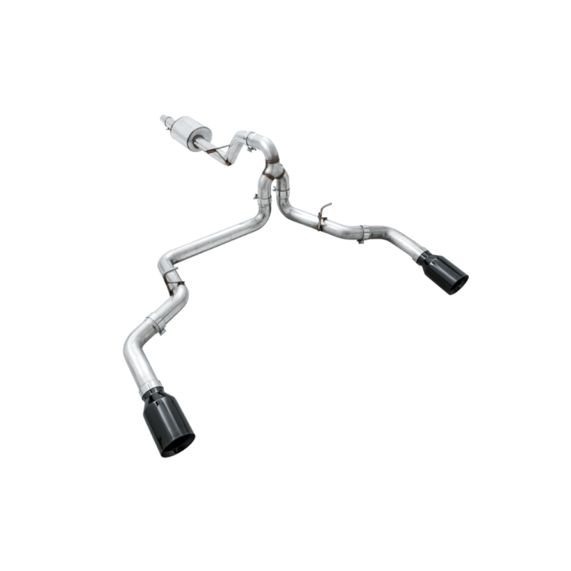 AWE Tuning 0FG Dual Exit Performance Exhaust System w/5in Diamond Black Tips - 2015+ Ford F-150
