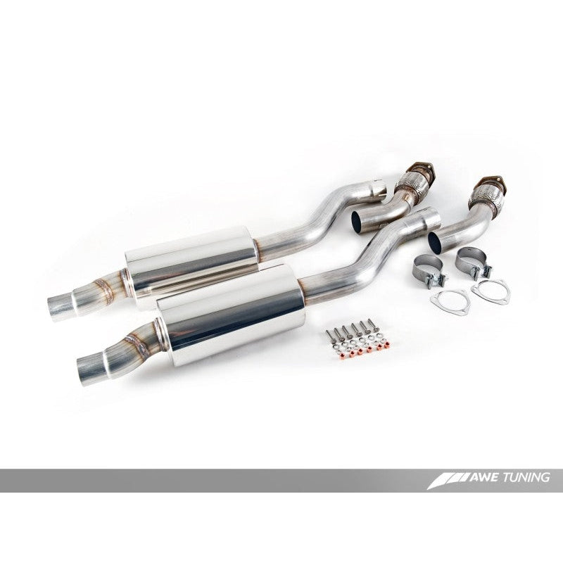AWE Tuning Audi B8 / B8.5 S5 Cabrio Touring Edition Exhaust - Resonated - Chrome Silver Tips