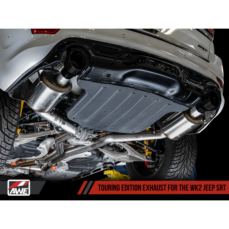 AWE Tuning 2020 Jeep Grand Cherokee SRT Touring Edition Exhaust - Diamond Black Tips - T1 Motorsports
