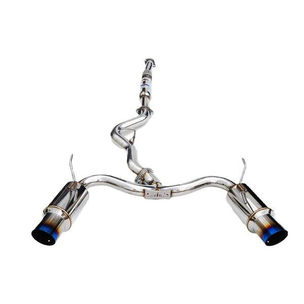 Invidia Dual N1 Titanium tip Cat-back Exhaust - 08-14 Subaru STI 11-14 WRX Hatchback