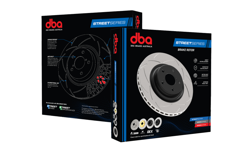 DBA 07-16 Mini Cooper (14mm Lug Excl JCW Brakes) Rear Street Series Drill & Slot Rotor w/Gold Hat