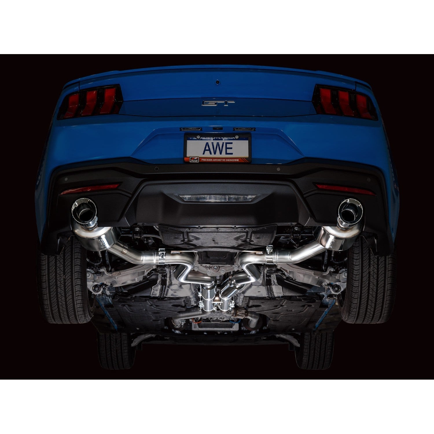 AWE Tuning Touring Catback Exhaust w/ Dual Chrome Silver Tips - 2024 Ford Mustang GT Fastback S650 RWD