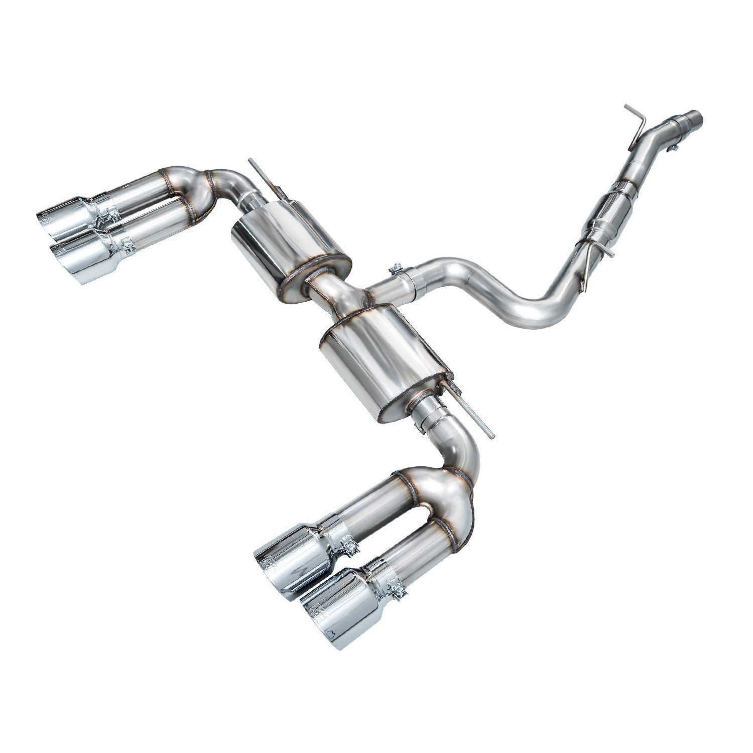 AWE Tuning Touring Edition Exhaust for 2022-2024 Audi 8Y S3 - Chrome Silver Tips
