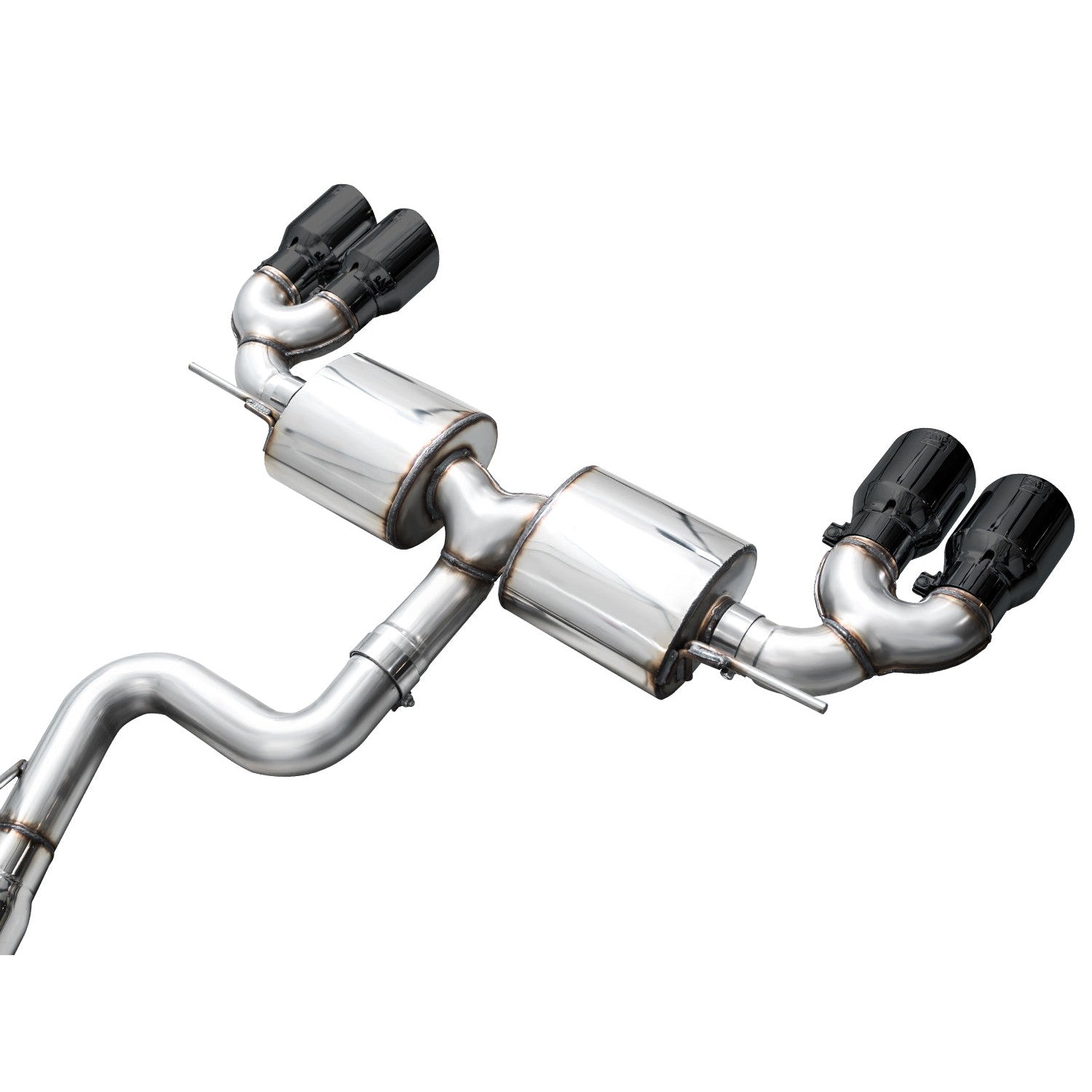 AWE Tuning Touring Edition Quad Exhaust for 2022+ Volkswagen MK8 Golf R - Diamond Black Tips