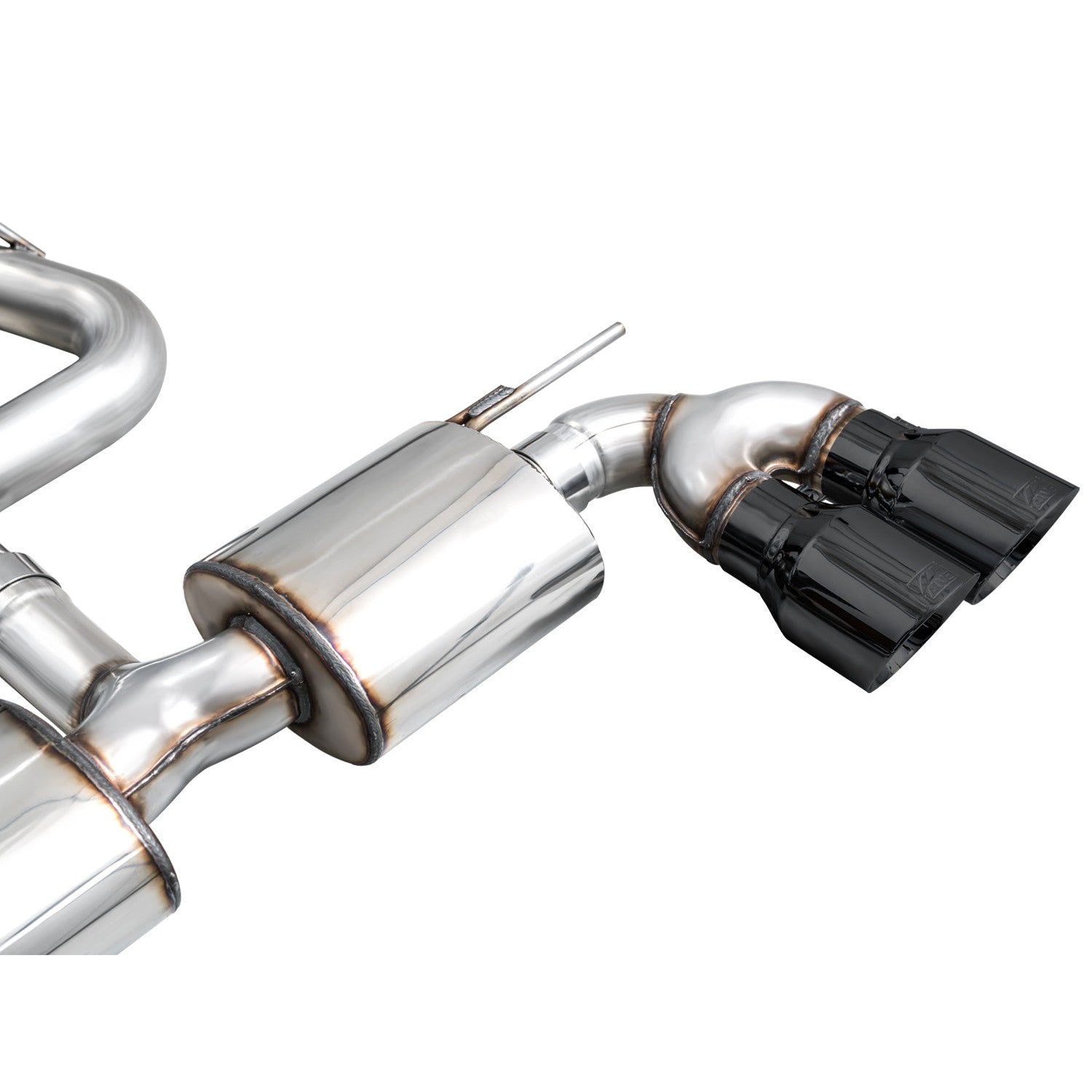 AWE Tuning Touring Edition Quad Exhaust for 2022+ Volkswagen MK8 Golf R - Diamond Black Tips