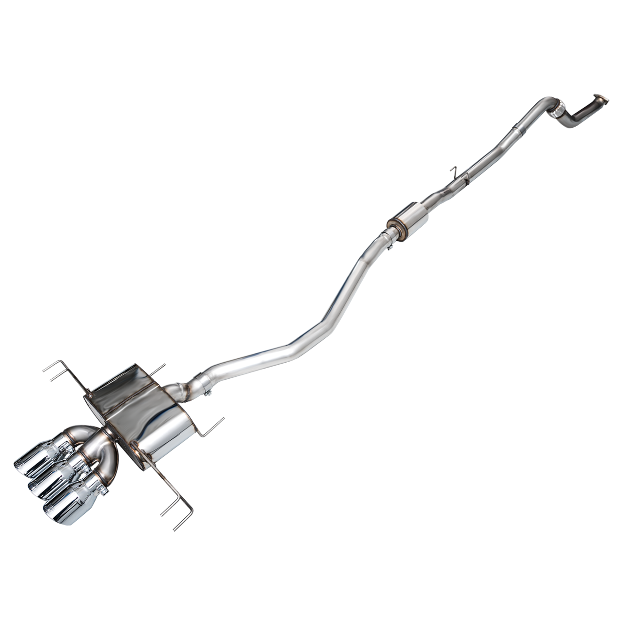 AWE Tuning Touring Edition Exhaust w/ Triple Chrome Silver Tips - 2023+ Honda Civic Type R FL5