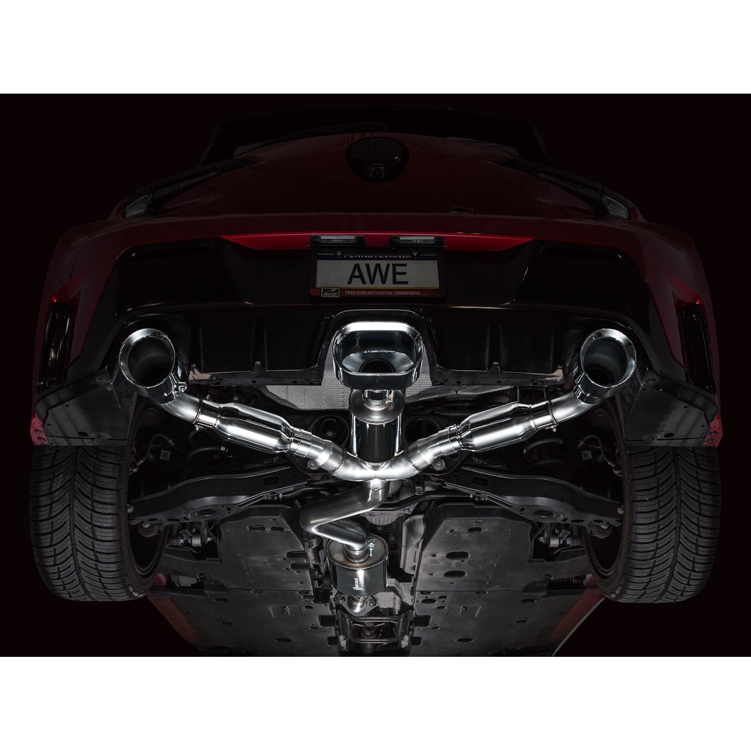 AWE Tuning Touring Edition Catback Exhaust for 2023-2024 Toyota GR Corolla - Chrome Silver Tips
