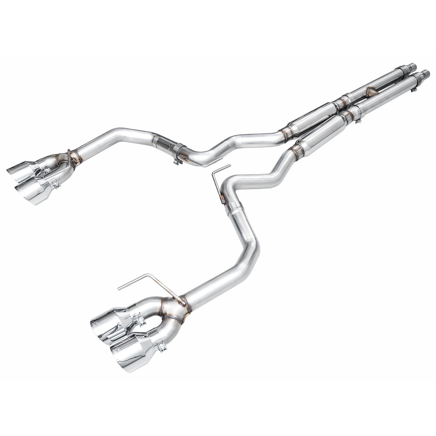 AWE Tuning Track Edition Catback Exhaust w/ Quad Chrome Silver Tips - 2024 Ford Mustang Dark Horse S650 RWD