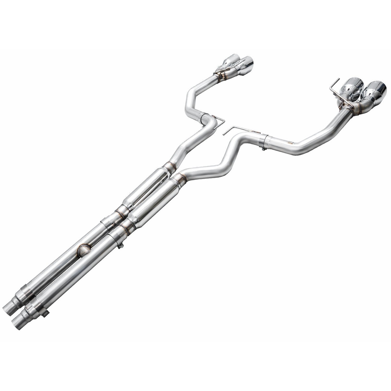 AWE Tuning Track Edition Catback Exhaust w/ Quad Chrome Silver Tips - 2024 Ford Mustang Dark Horse S650 RWD