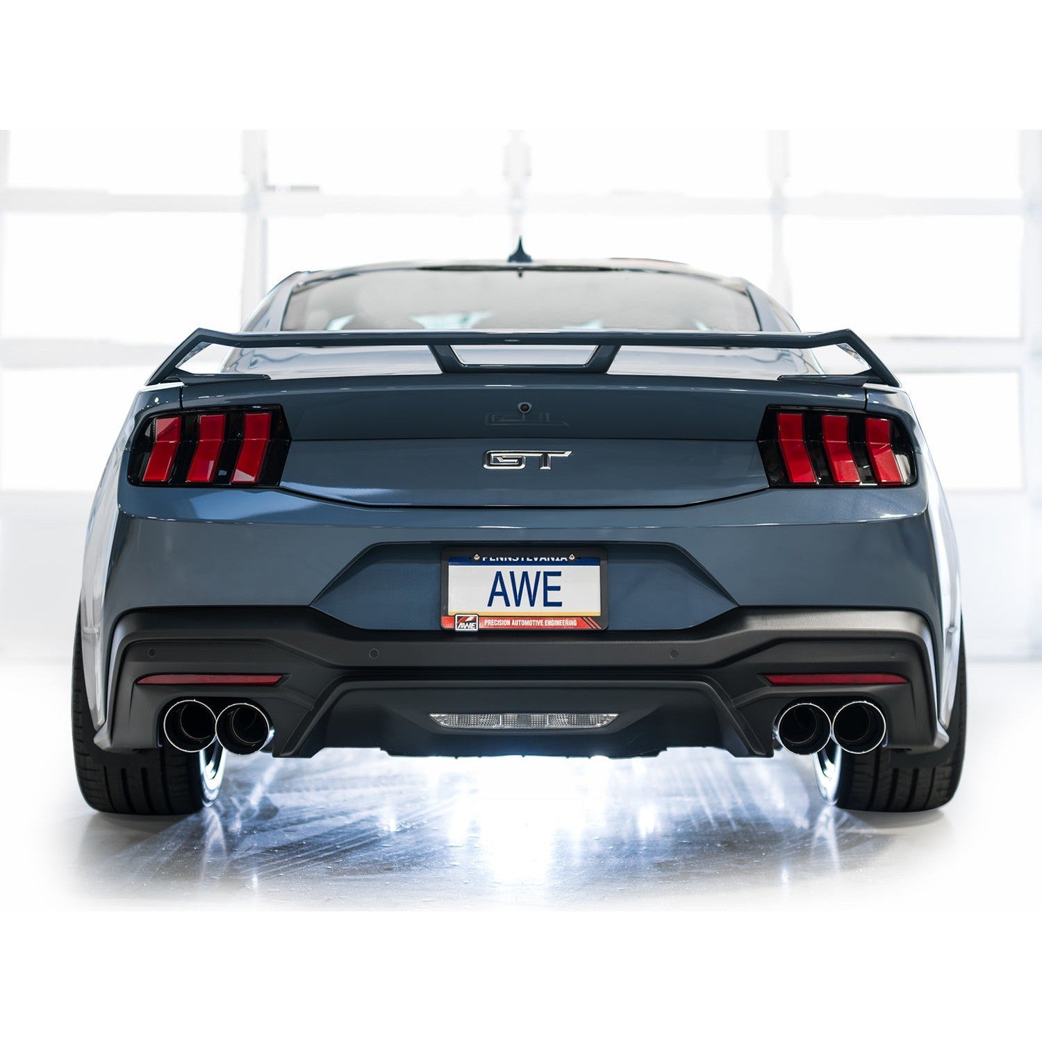 AWE Tuning SwitchPath Catback Exhaust w/ Quad Chrome Silver Tips - 2024 Ford Mustang GT Fastback S650 RWD