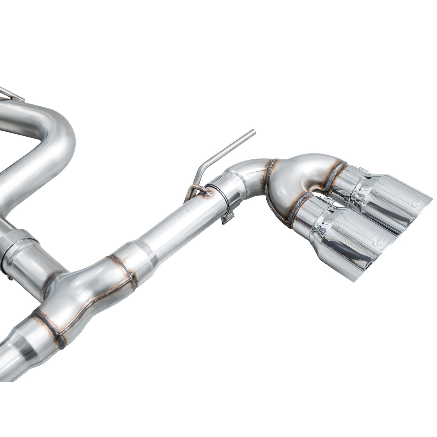 AWE Tuning Track Edition Quad Exhaust for 2022+ Volkswagen MK8 Golf R - Chrome Silver Tips