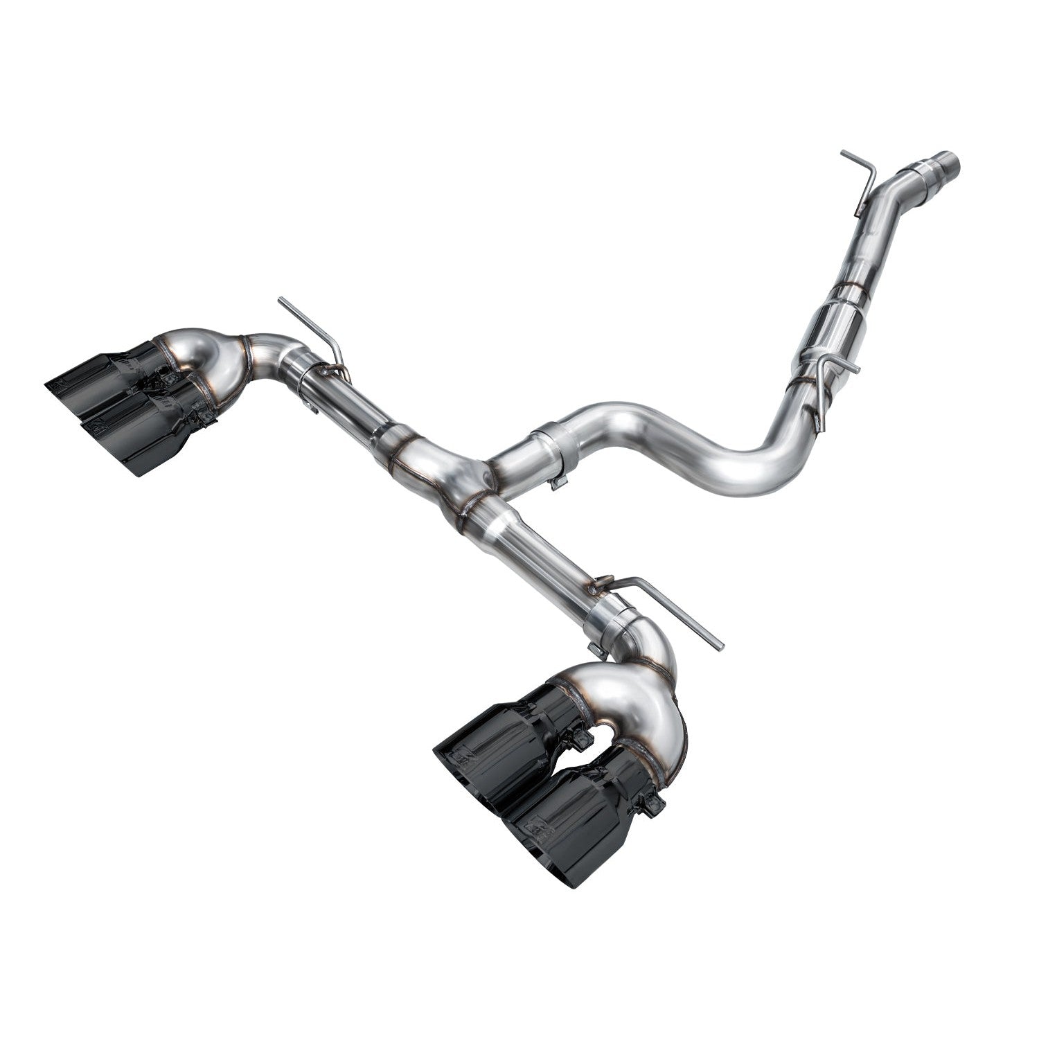 AWE Tuning Track Edition Quad Exhaust for 2022+ Volkswagen MK8 Golf R - Diamond Black Tips