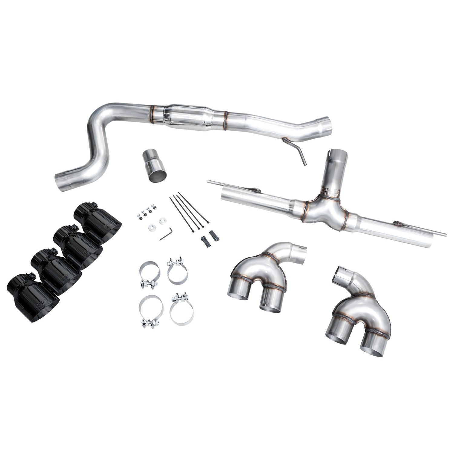 AWE Tuning Track Edition Quad Exhaust for 2022+ Volkswagen MK8 Golf R - Diamond Black Tips