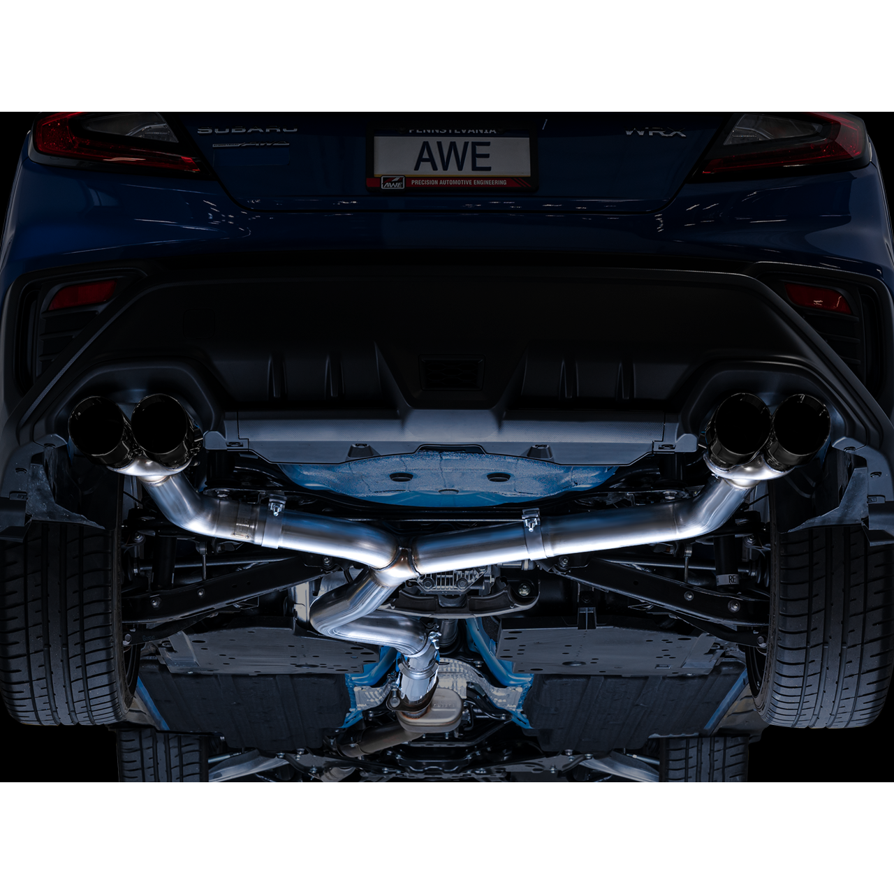 AWE Tuning Track Edition Exhaust for 2022+ VB Subaru WRX - Diamond Black Tips