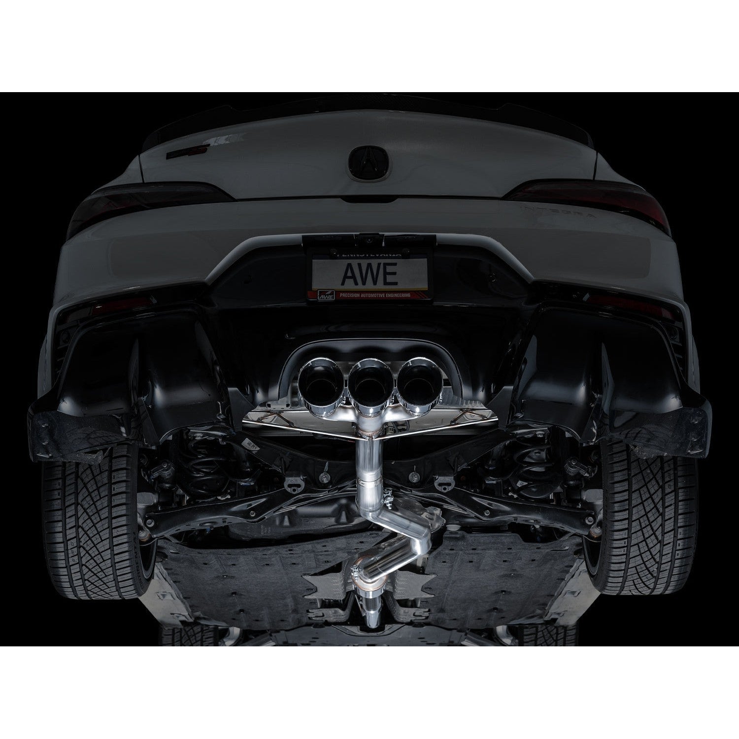 AWE Tuning Track Edition Exhaust w/ Triple Chrome Silver Tips - 2024 Acura Integra Type S DE5