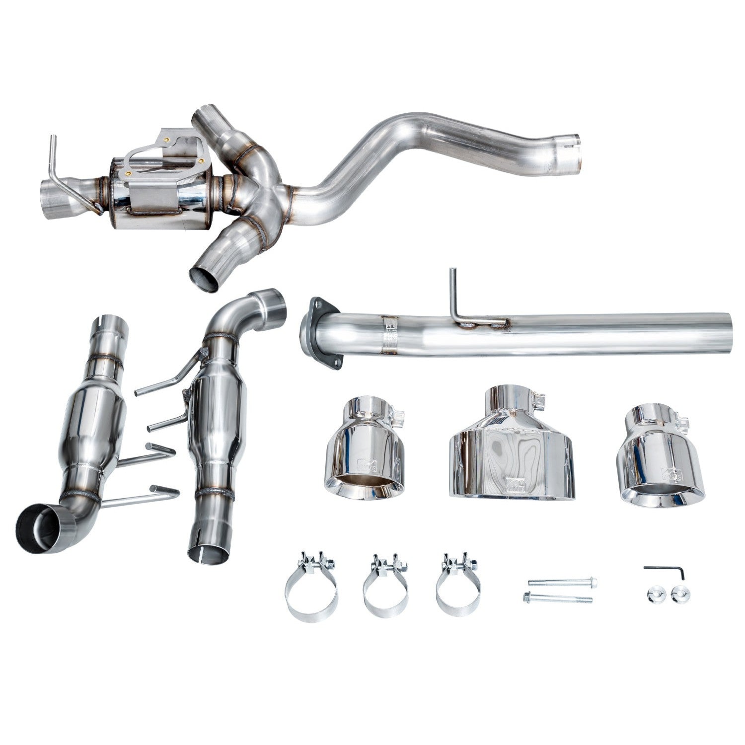 AWE Tuning Track Edition Catback Exhaust for 2023-2024 Toyota GR Corolla - Chrome Silver Tips