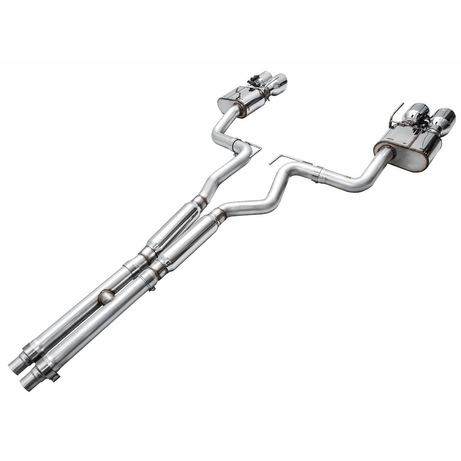 AWE Tuning SwitchPath Catback Exhaust w/ Quad Chrome Silver Tips - 2024 Ford Mustang Dark Horse S650 RWD
