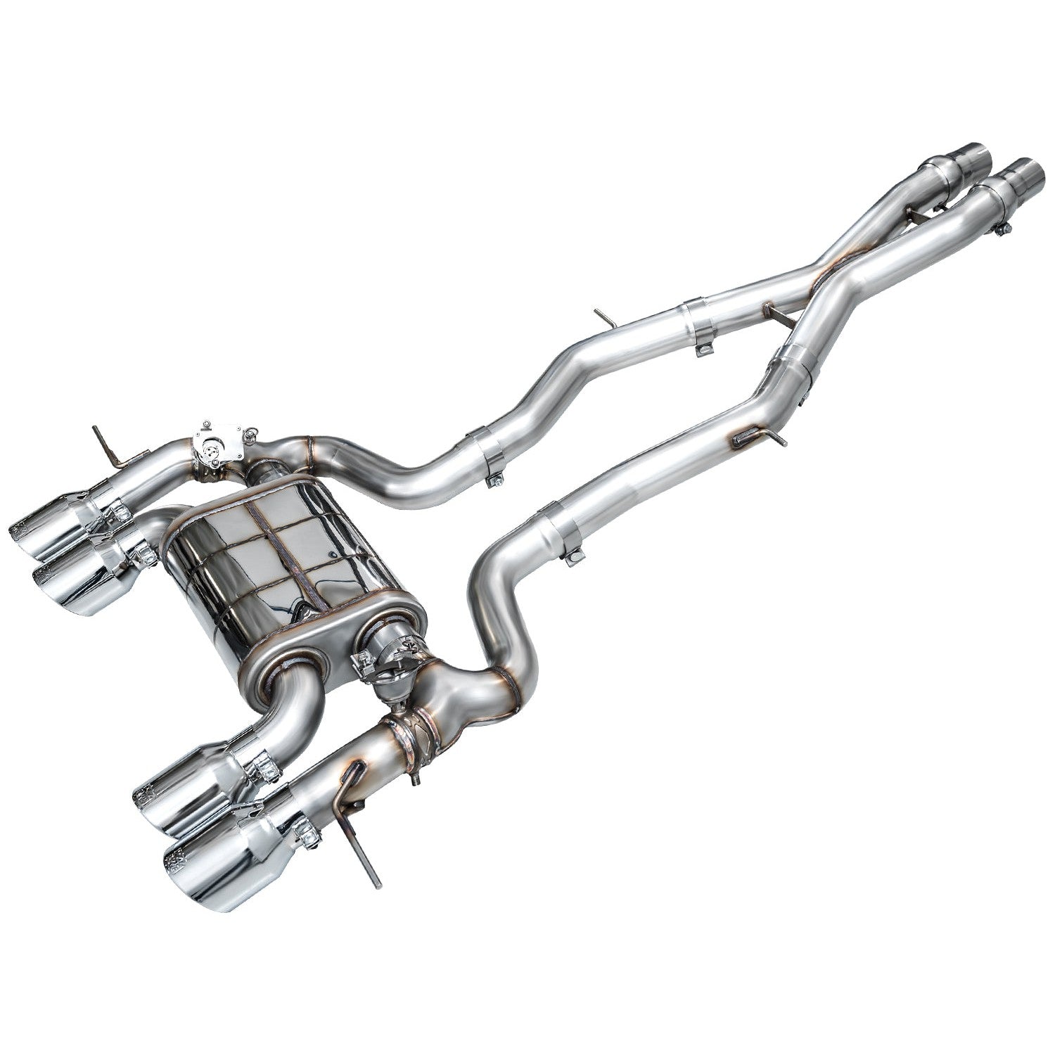 AWE Tuning SwitchPath Edition Exhaust - 2023-2024 BMW G87 M2 - Chrome Silver Tips