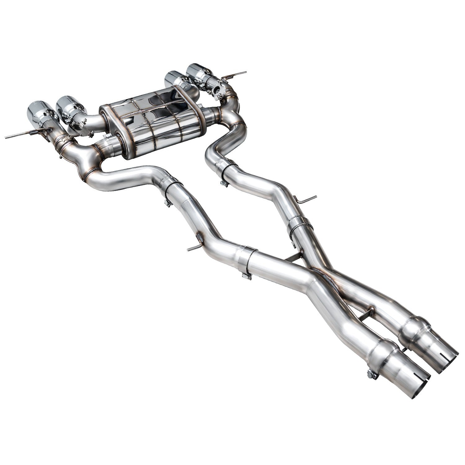 AWE Tuning SwitchPath Edition Exhaust - 2023-2024 BMW G87 M2 - Chrome Silver Tips