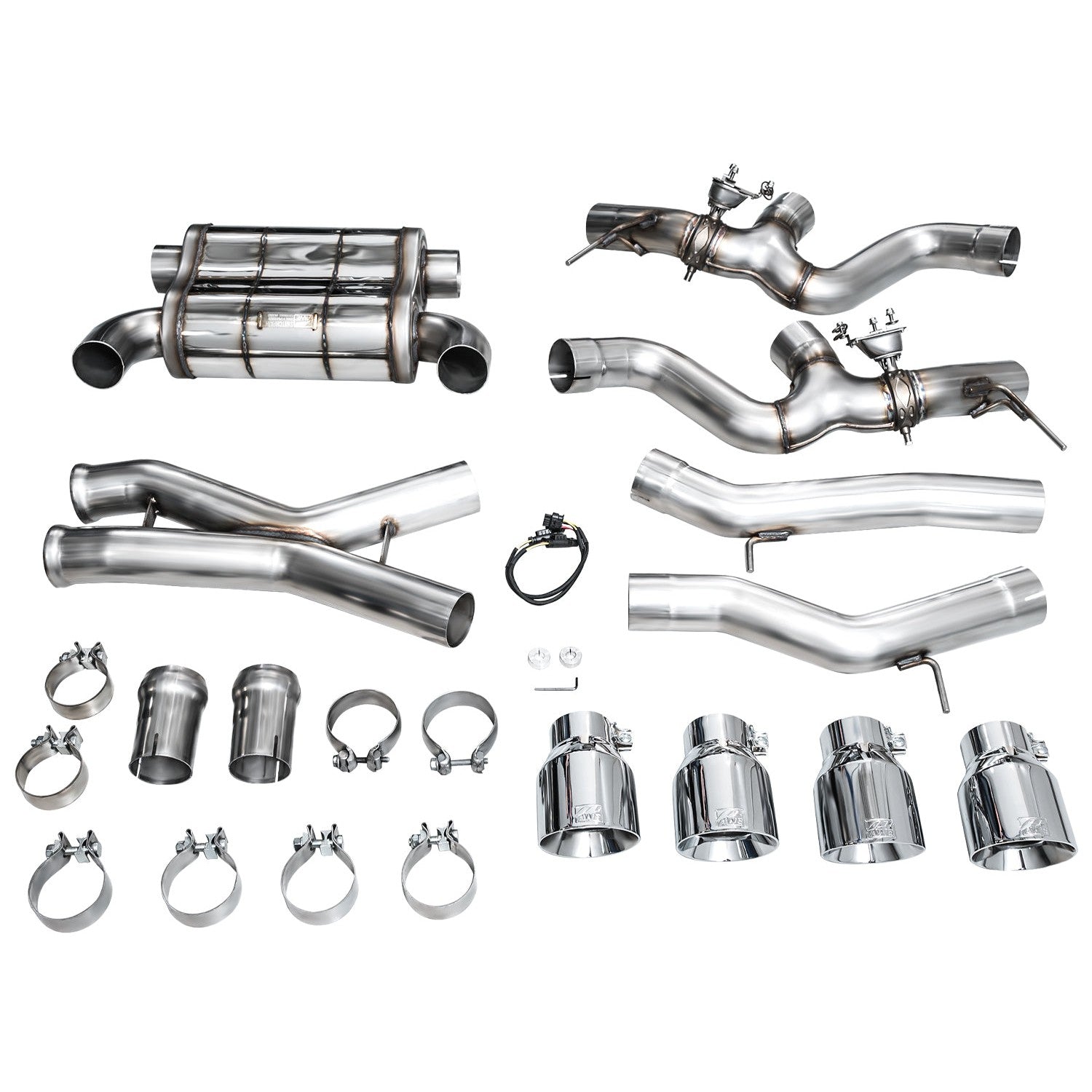 AWE Tuning SwitchPath Edition Exhaust - 2023-2024 BMW G87 M2 - Chrome Silver Tips