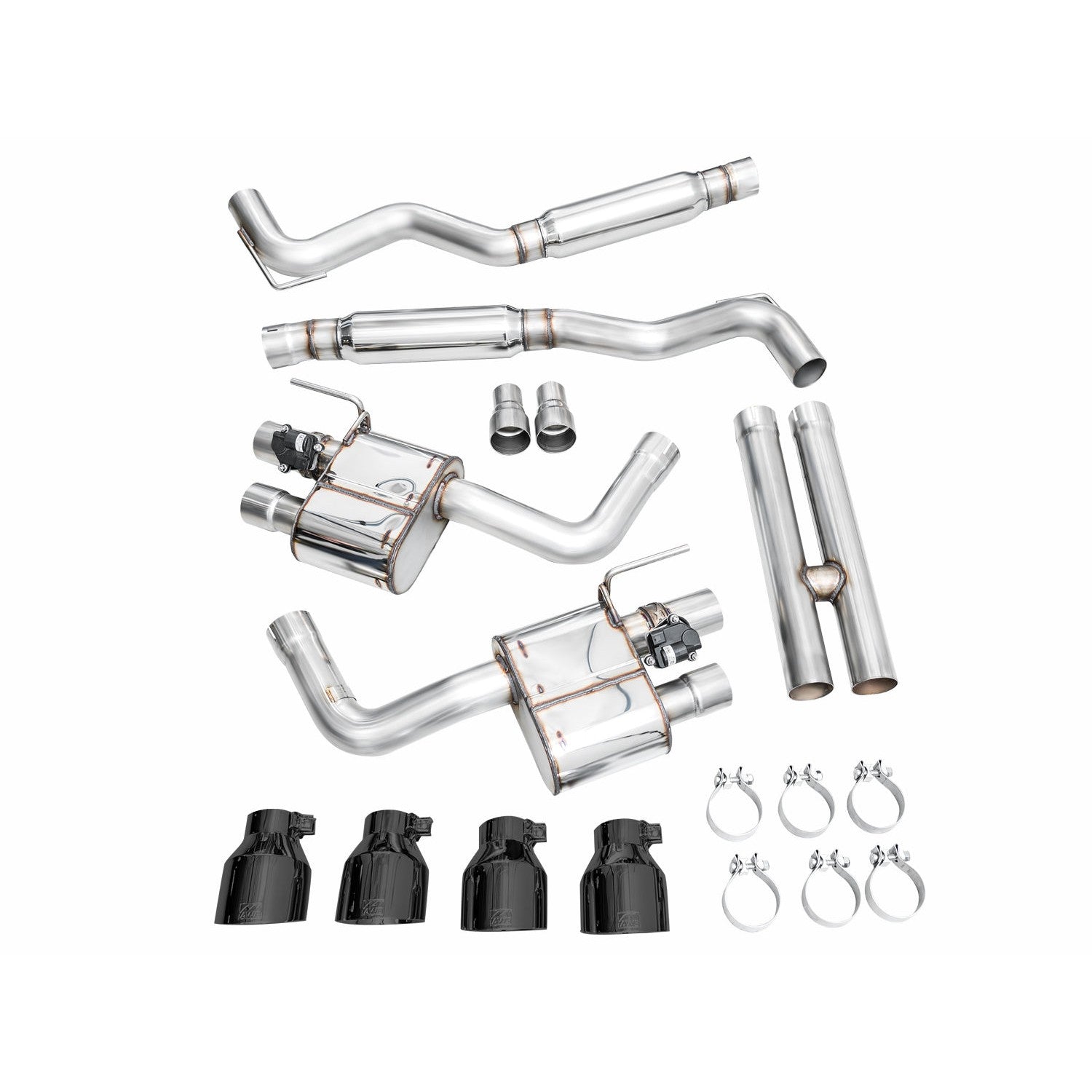 AWE Tuning SwitchPath Catback Exhaust w/ Quad Diamond Black Tips - 2024 Ford Mustang Dark Horse S650 RWD