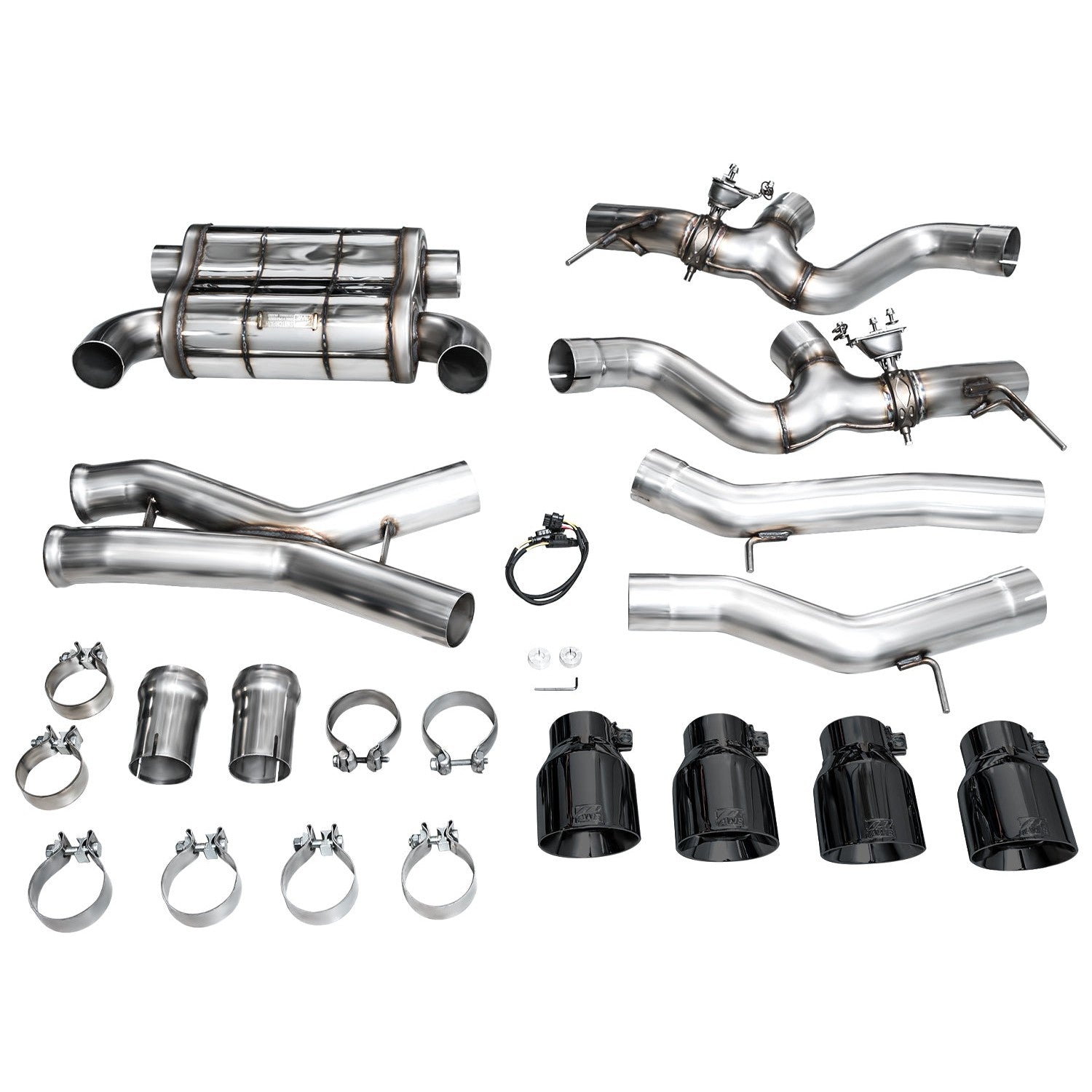 AWE Tuning SwitchPath Edition Exhaust - 2023-2024 BMW G87 M2 - Diamond Black Tips