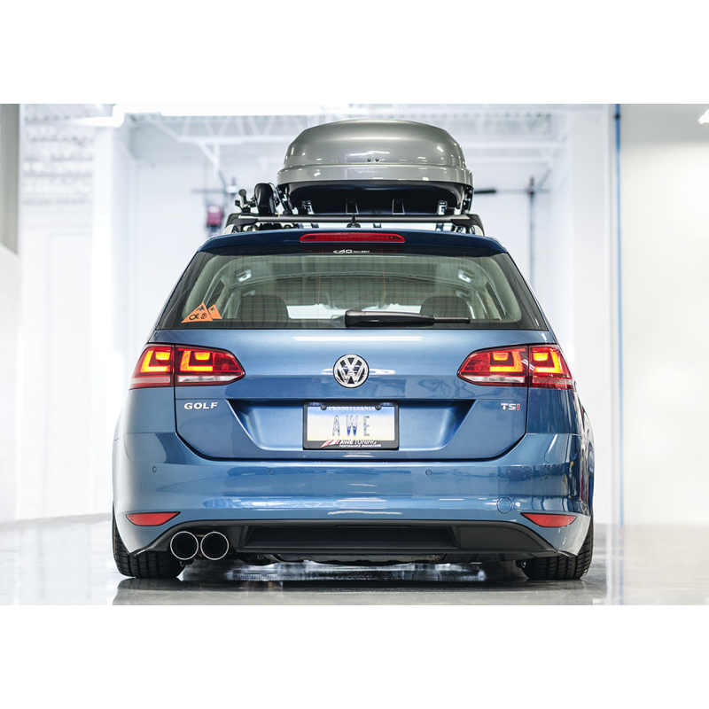 AWE Tuning VW MK7 Golf SportWagen Touring Edition Exhaust w/Chrome Silver Tips (90mm)