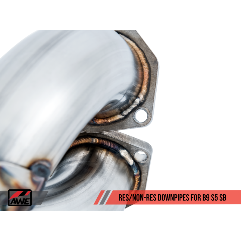 AWE Tuning Audi B9 S5 Sportback Track Edition Exhaust - Non-Resonated (Black 102mm Tips)