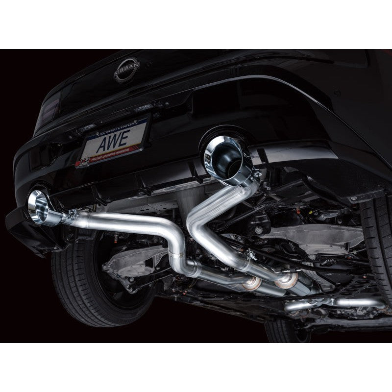 AWE Tuning Track Edition Catback Exhaust System w/ Chrome Silver Tips - 2023+ Nissan Z