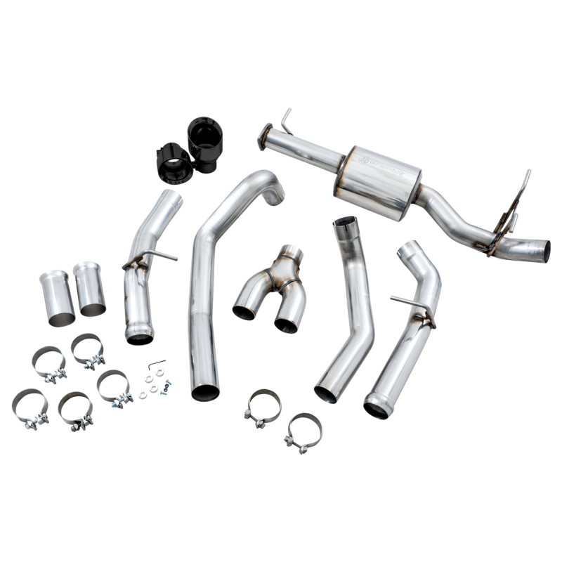 AWE Tuning 0FG Dual Rear Exit Cat-Back Exhaust w/Diamond Black Tips - 19-21 RAM 1500 5.7L (w/Cutouts)