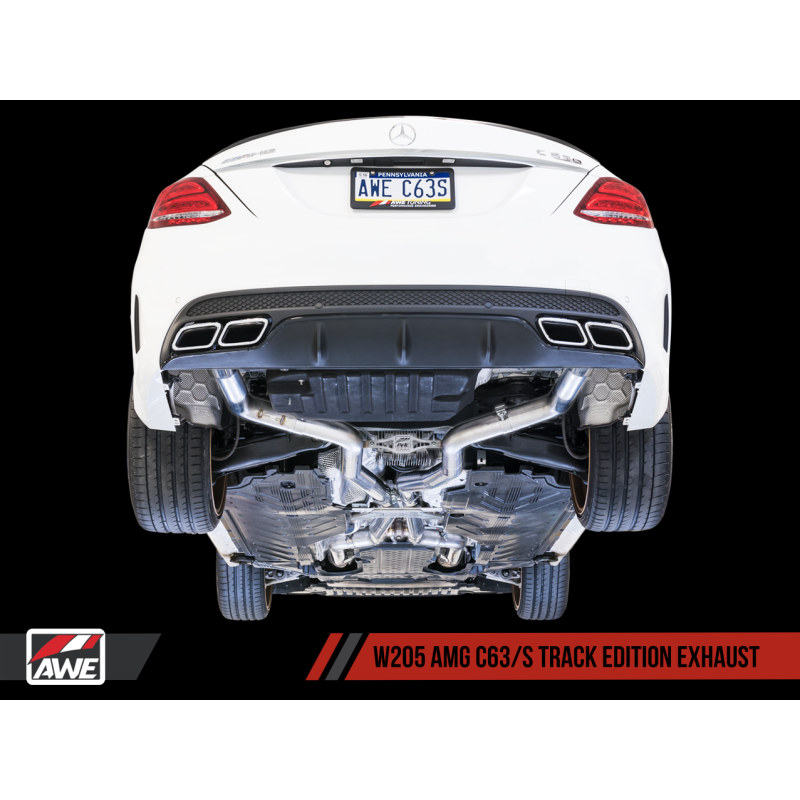 AWE Tuning Mercedes-Benz W205 AMG C63/S Coupe Track Edition Exhaust System (no tips)