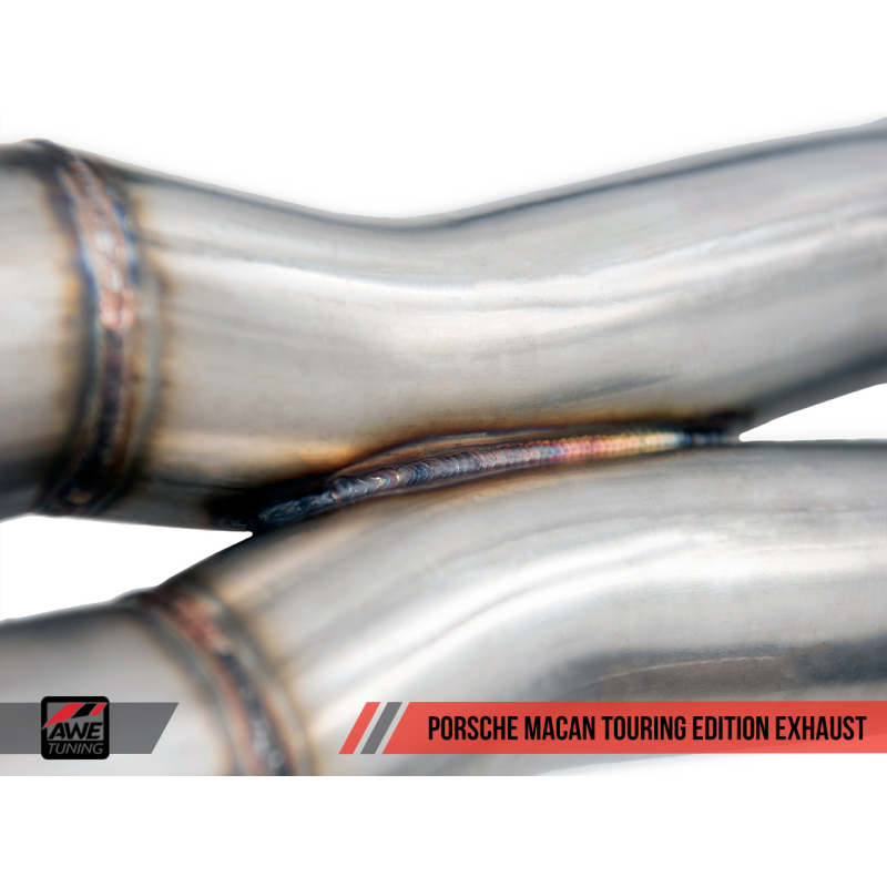AWE Tuning Porsche Macan Touring Edition Exhaust System - Diamond Black 102mm Tips