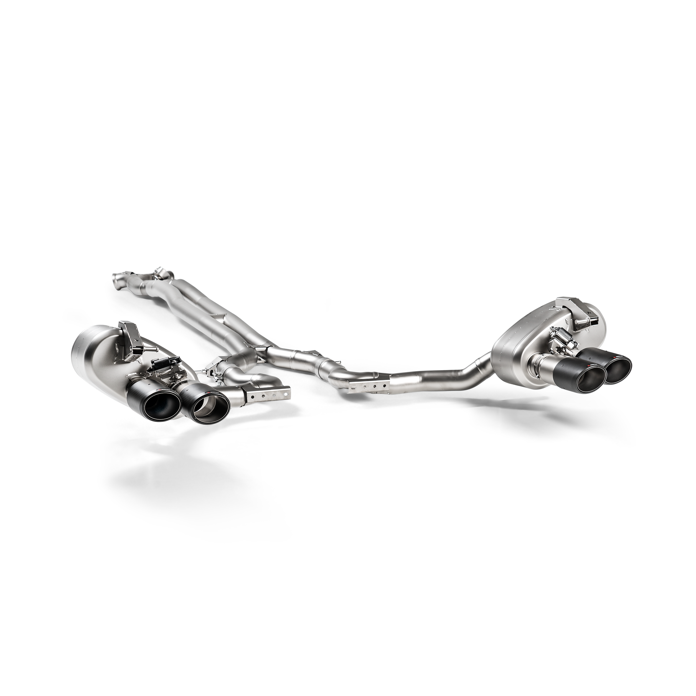 Akrapovič Evolution Line Catback Exhaust (Titanium) w/Carbon Tail Pipe Set - 2017-2024 Porsche Panamera Turbo - T1 Motorsports
