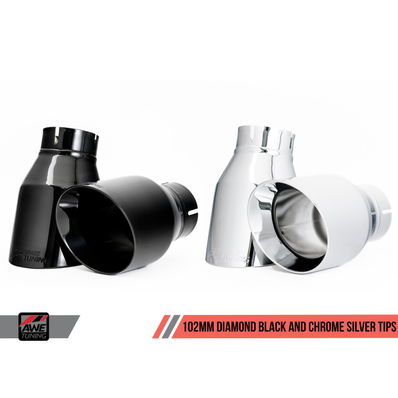 AWE Tuning Porsche 718 Boxster / Cayman SwitchPath Exhaust (PSE Only) - Chrome Silver Tips