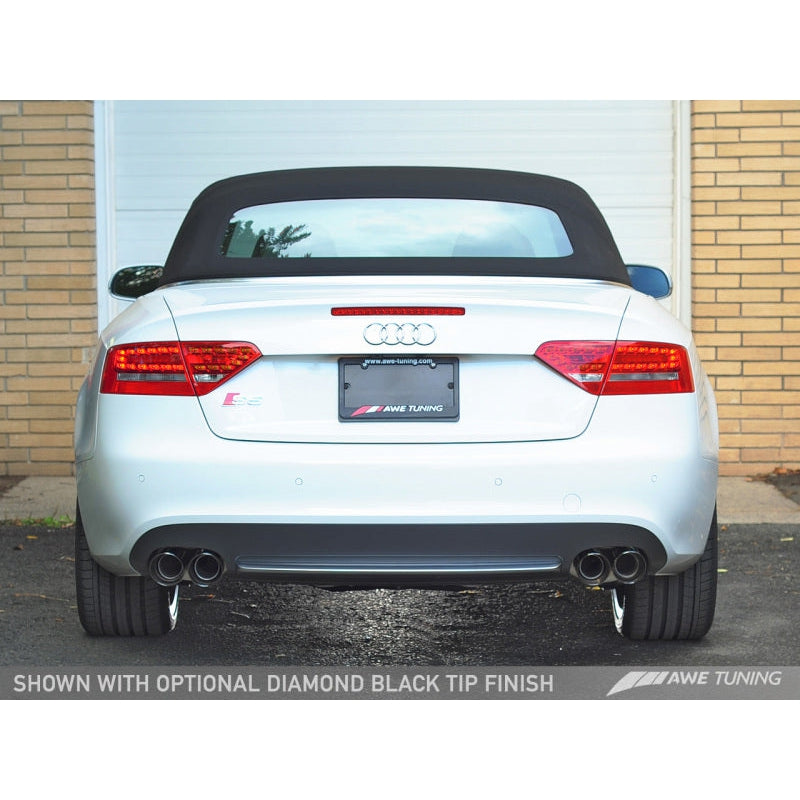 AWE Tuning B8 / B8.5 S5 Cabrio Touring Edition Exhaust - Non-Resonated - Diamond Black Tips