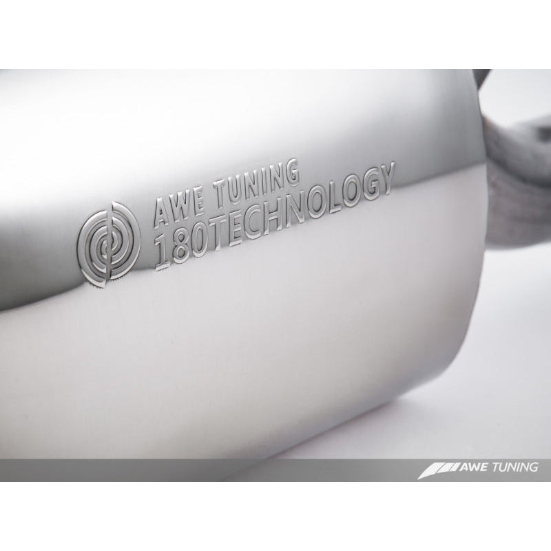 AWE Tuning Audi B8 A5 2.0T Touring Edition Exhaust - Dual Outlet Polished Silver Tips