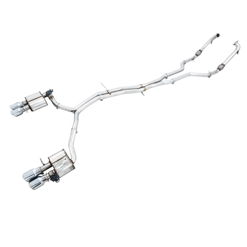 AWE Tuning Audi B9 S5 Coupe SwitchPath Exhaust w/ Chrome Silver Tips (102mm) - T1 Motorsports