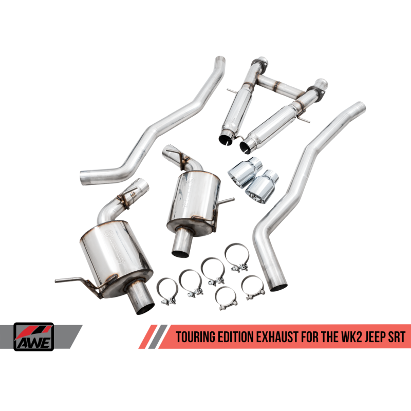 AWE Tuning 2020 Jeep Grand Cherokee SRT Touring Edition Exhaust - Chrome Silver Tips