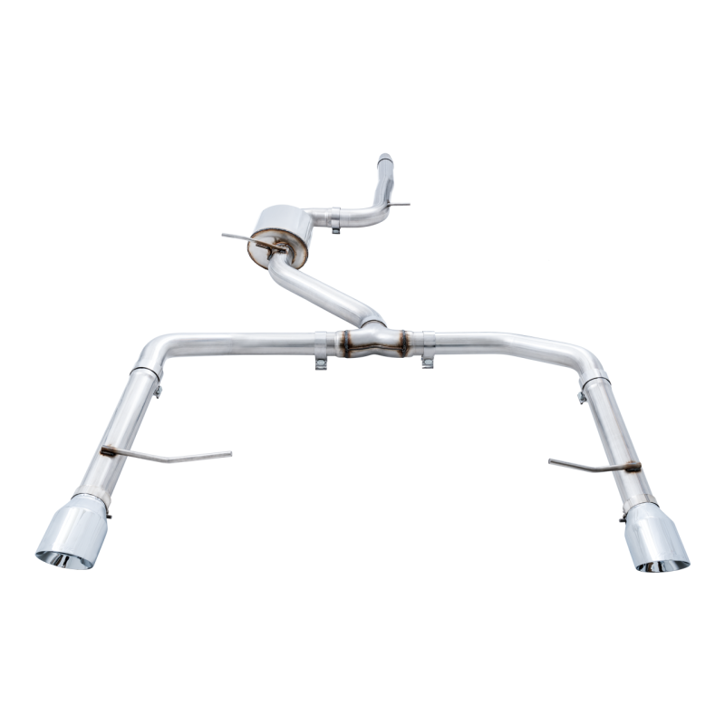 AWE Tuning Track Exhaust w/Chrome Silver Tips (Fits High-Flow DP) - 18-21 Volkswagen Jetta GLI MK7
