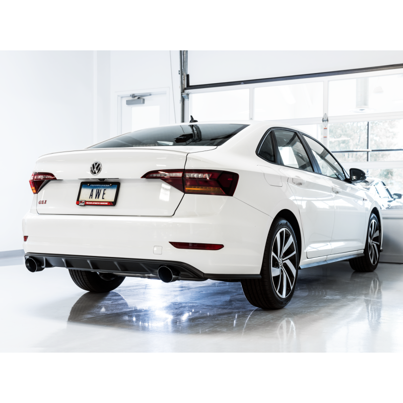 AWE Tuning 18-21 Volkswagen Jetta GLI Mk7 Touring Exhaust - Diamond Black Tips (Fits High-Flow DP) - T1 Motorsports