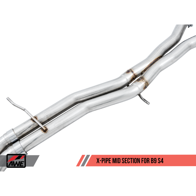 AWE Tuning Audi B9 S4 SwitchPath Exhaust - Non-Resonated (Silver 102mm Tips) - T1 Motorsports