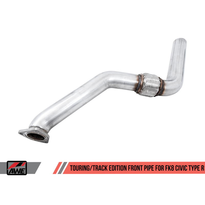 AWE Tuning 2017+ Honda Civic Type R Track Edition Exhaust w/Front Pipe & Triple Chrome Silver Tips