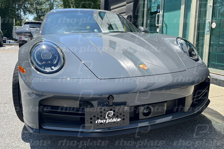 Rho-Plate V2 License Plate Relocator - Porsche 911 (992.1 & 992.2) Carrera / Carrera S / 4S / GTS / Targa - 2020-2026